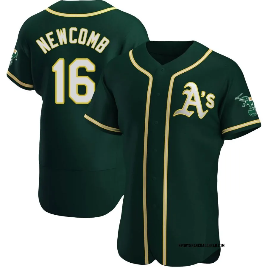 Sean Newcomb Men's Oakland Athletics Green Authentic Alternate Jersey