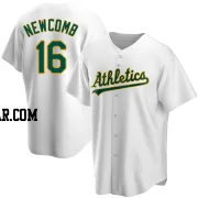 Sean Newcomb Men's Oakland Athletics White Replica Home Jersey