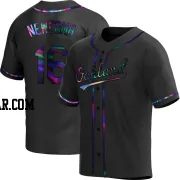 Sean Newcomb Youth Oakland Athletics Black Holographic Replica Alternate Jersey