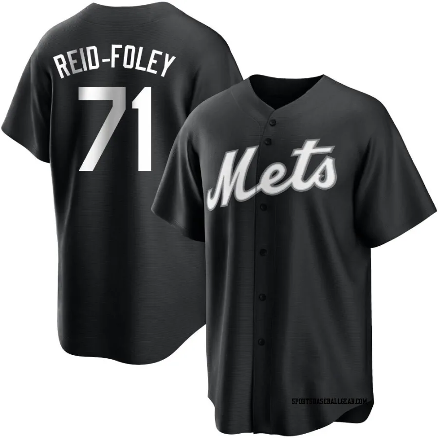 Sean Reid-Foley Men's New York Mets Black/White Replica Jersey