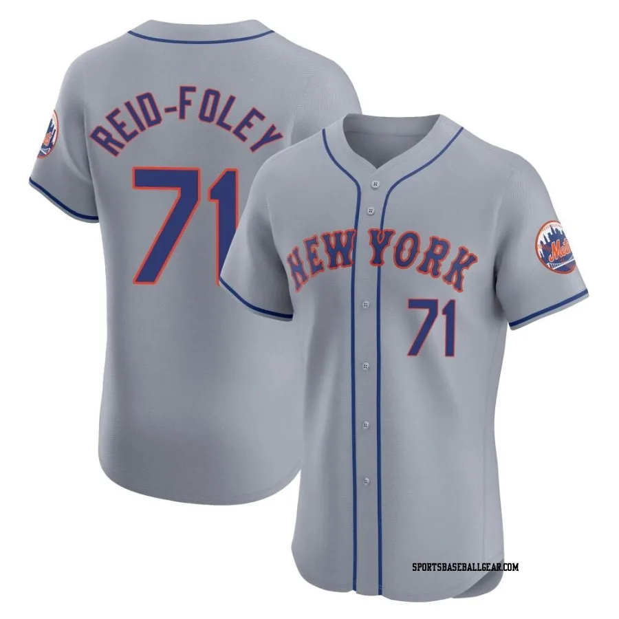 Sean Reid-Foley Men's New York Mets Gray Elite Road Jersey