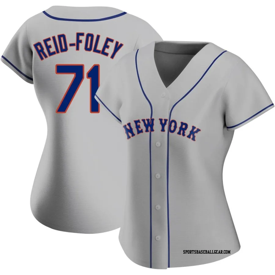 Sean Reid-Foley Women's New York Mets Gray Authentic Road Jersey