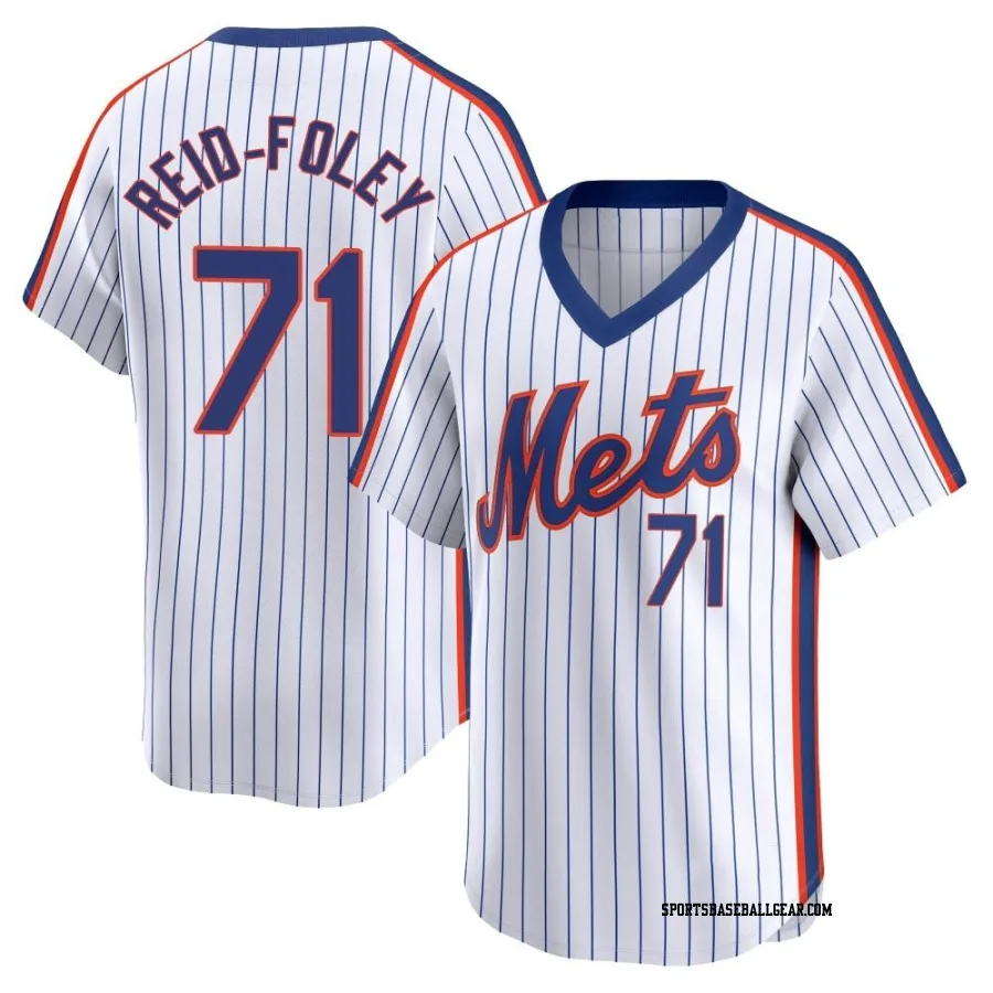 Sean Reid-Foley Youth New York Mets White Limited Cooperstown Collection Jersey