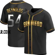 Sean Reynolds Men's San Diego Padres Black Golden Replica Alternate Jersey