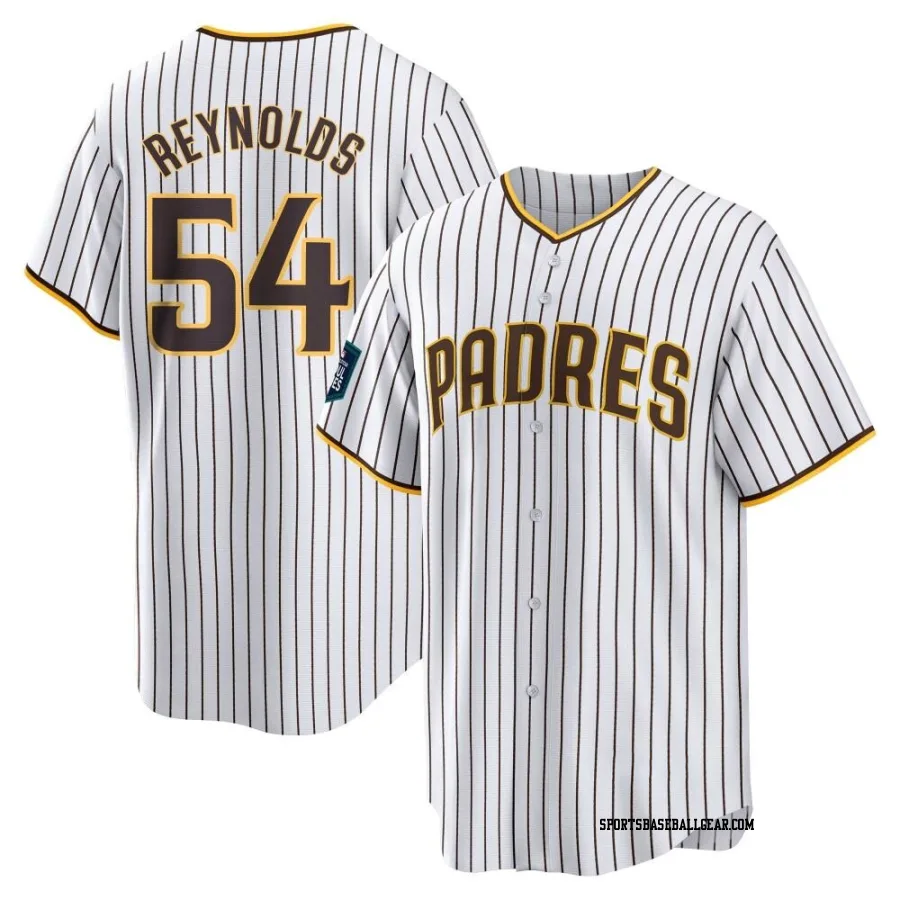 Sean Reynolds Men's San Diego Padres White Replica 2024 World Tour Seoul Series Home Jersey