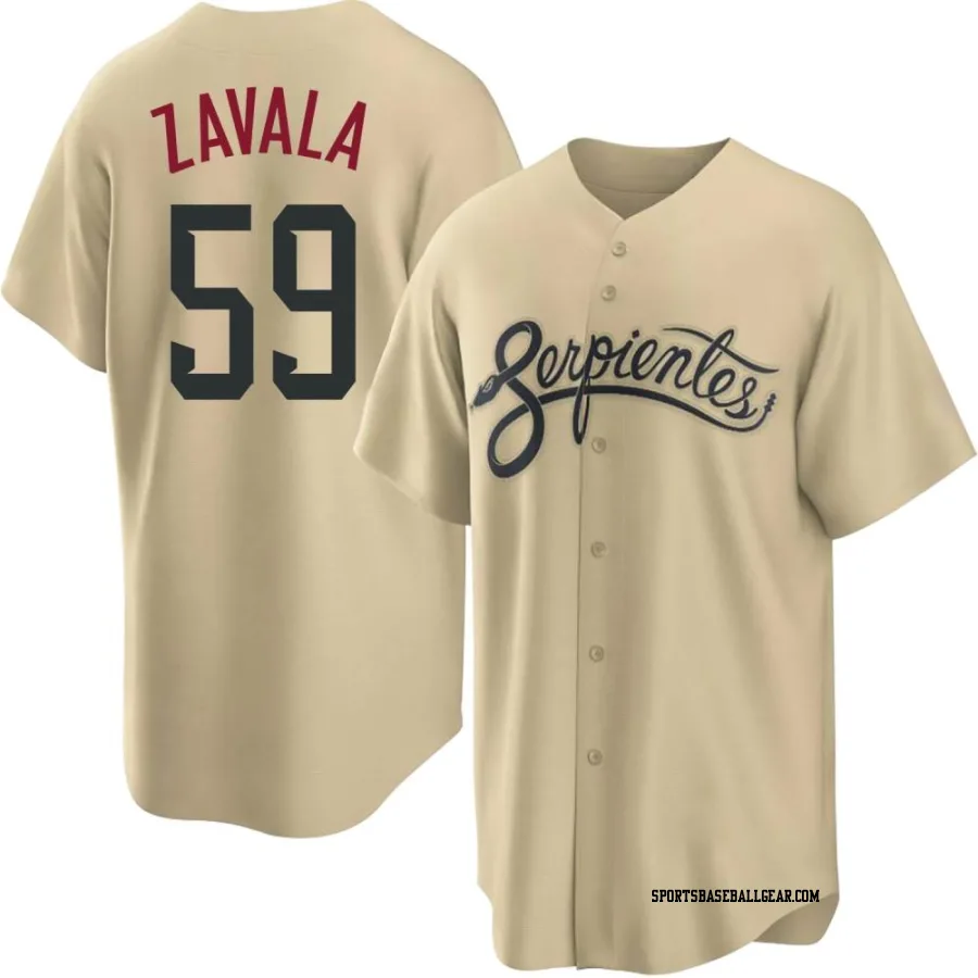 Seby Zavala Men's Arizona Diamondbacks Gold Replica 2021 City Connect Cool Base Jersey