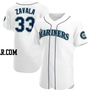 Seby Zavala Men's Seattle Mariners White Authentic Home Jersey