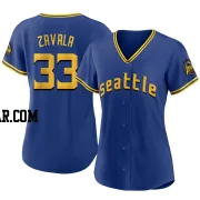 Seby Zavala Women's Seattle Mariners Royal Authentic 2023 City Connect Jersey