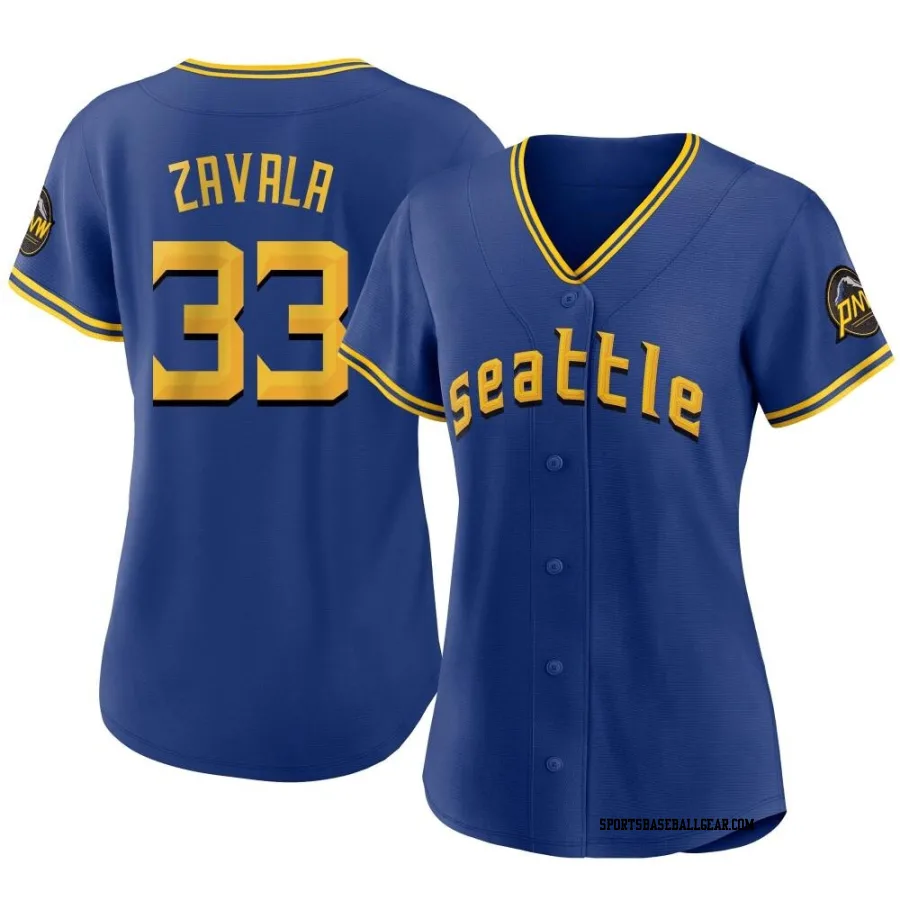 Seby Zavala Women's Seattle Mariners Royal Authentic 2023 City Connect Jersey