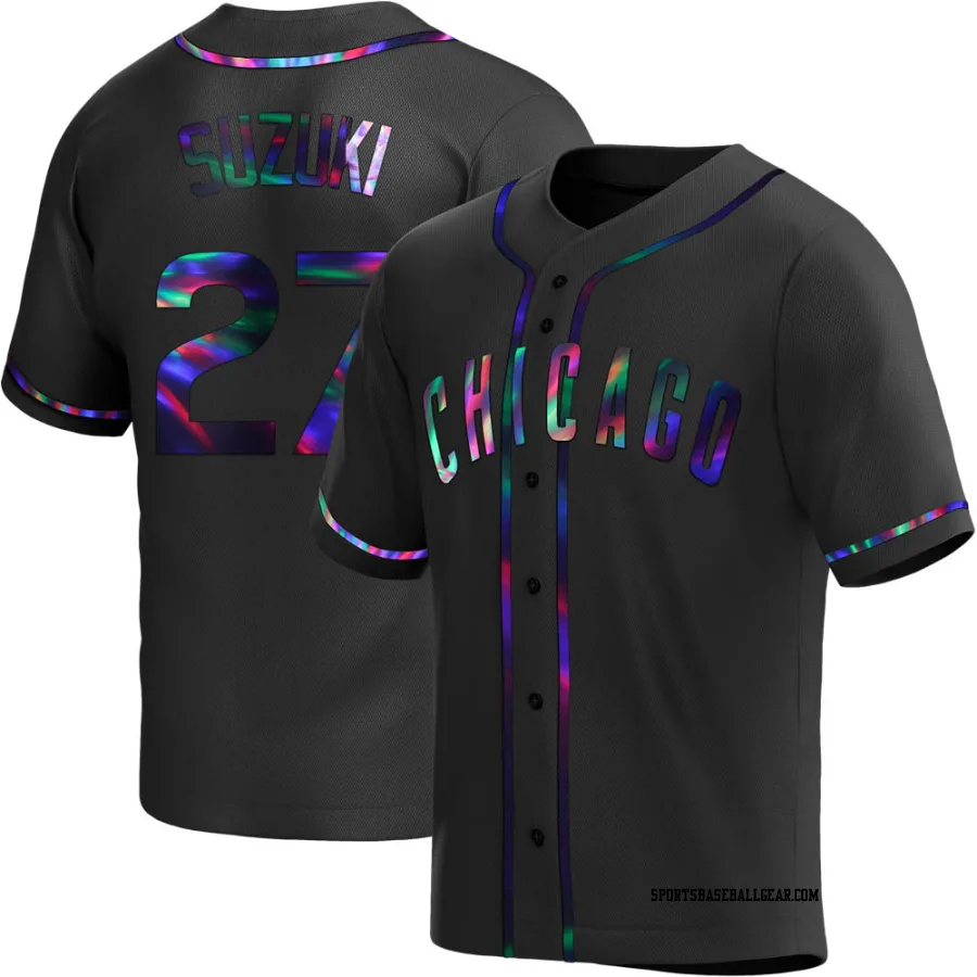 Seiya Suzuki Men's Chicago Cubs Black Holographic Replica Alternate Jersey