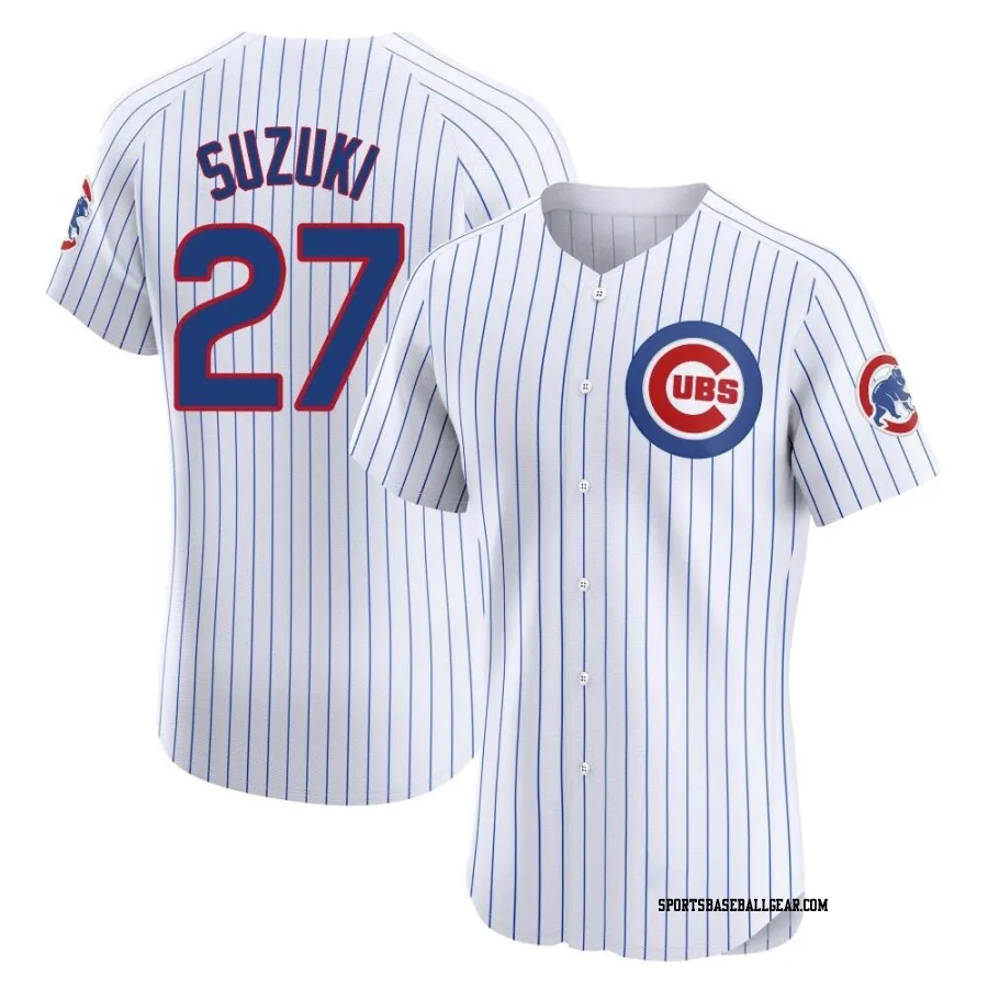 Seiya Suzuki Men's Chicago Cubs White Elite Home Jersey