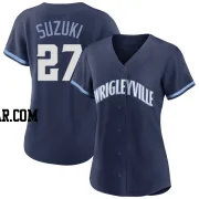 Seiya Suzuki Women's Chicago Cubs Navy Replica 2021 City Connect Jersey