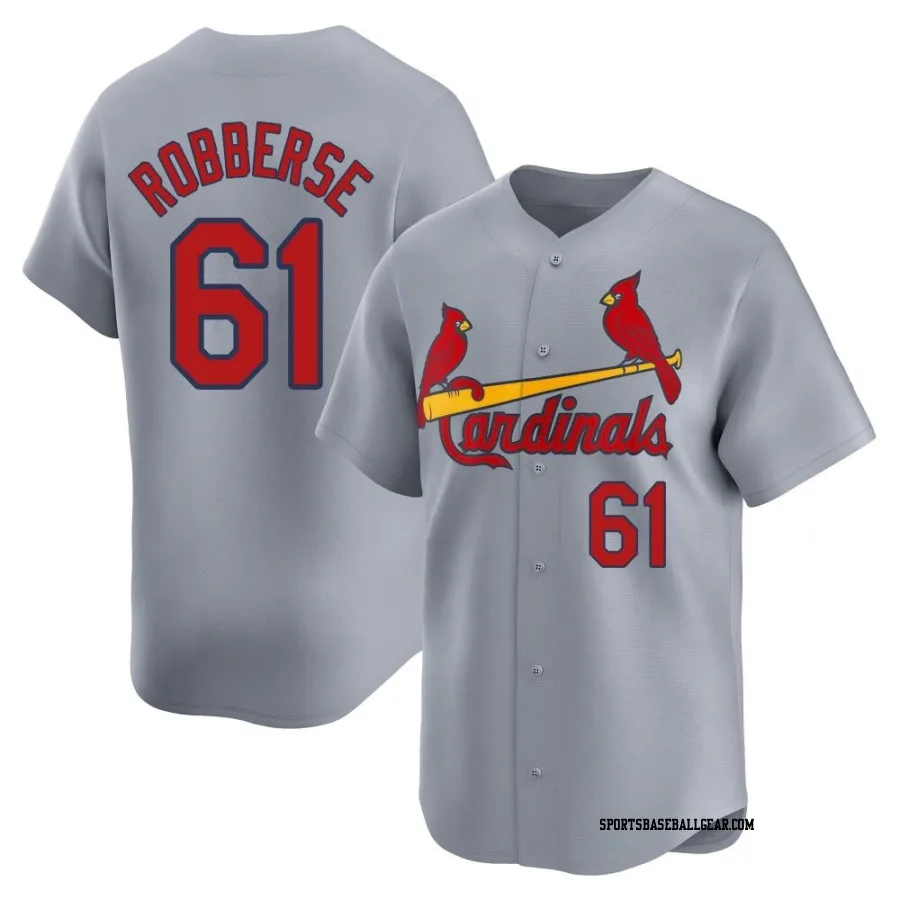 Sem Robberse Men's St. Louis Cardinals Gray Limited Away Jersey