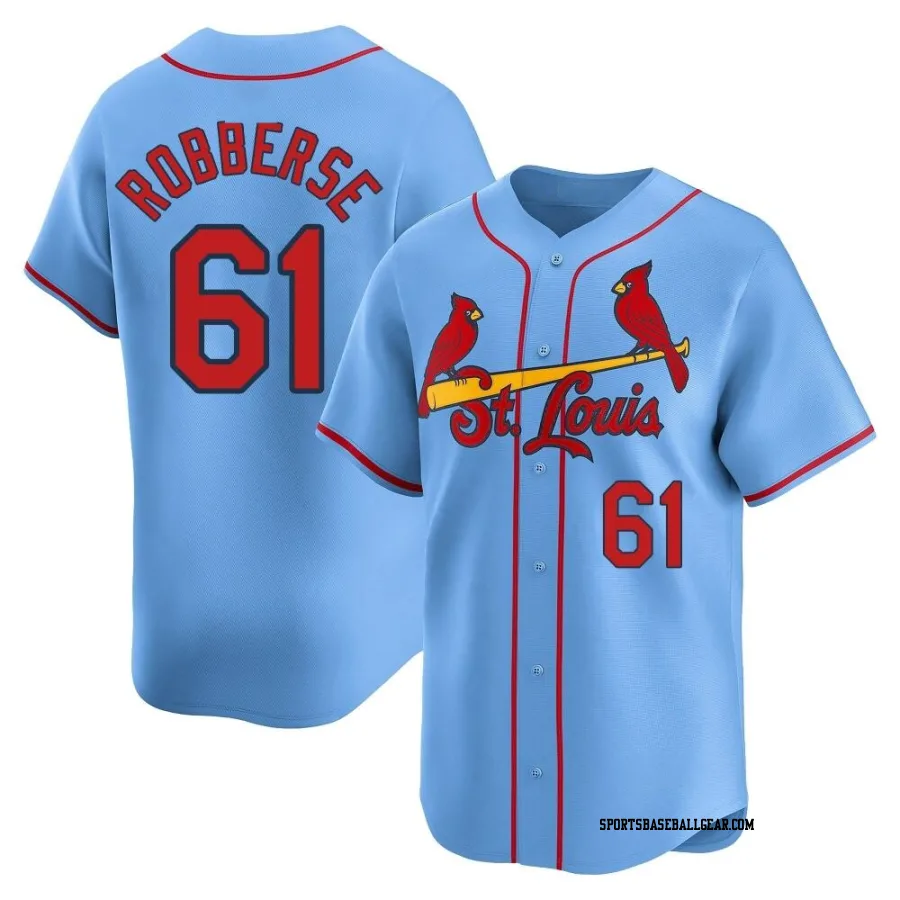 Sem Robberse Men's St. Louis Cardinals Light Blue Limited Alternate Jersey