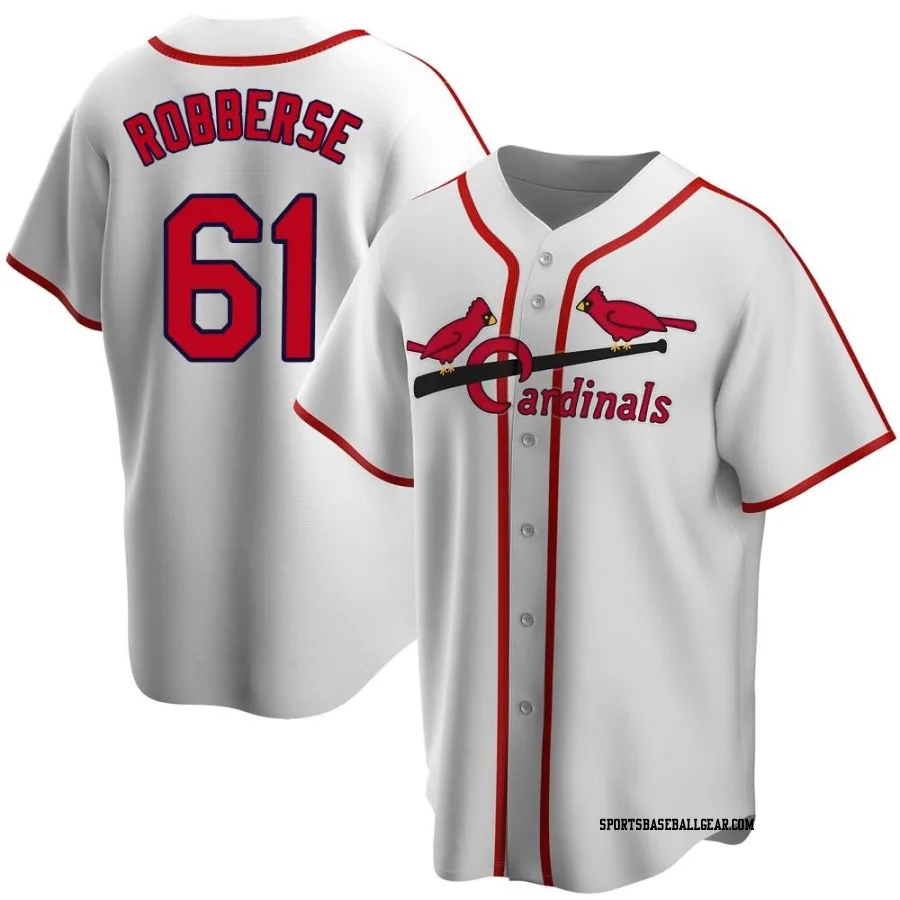 Sem Robberse Men's St. Louis Cardinals White Home Cooperstown Collection Jersey