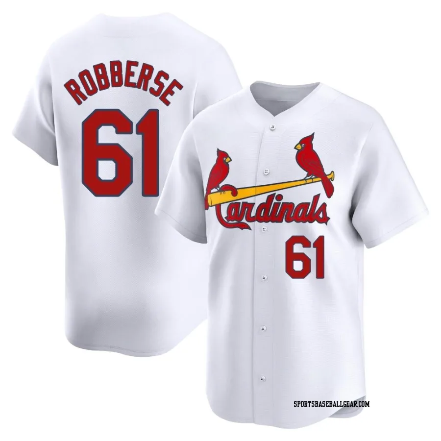 Sem Robberse Men's St. Louis Cardinals White Limited Home Jersey