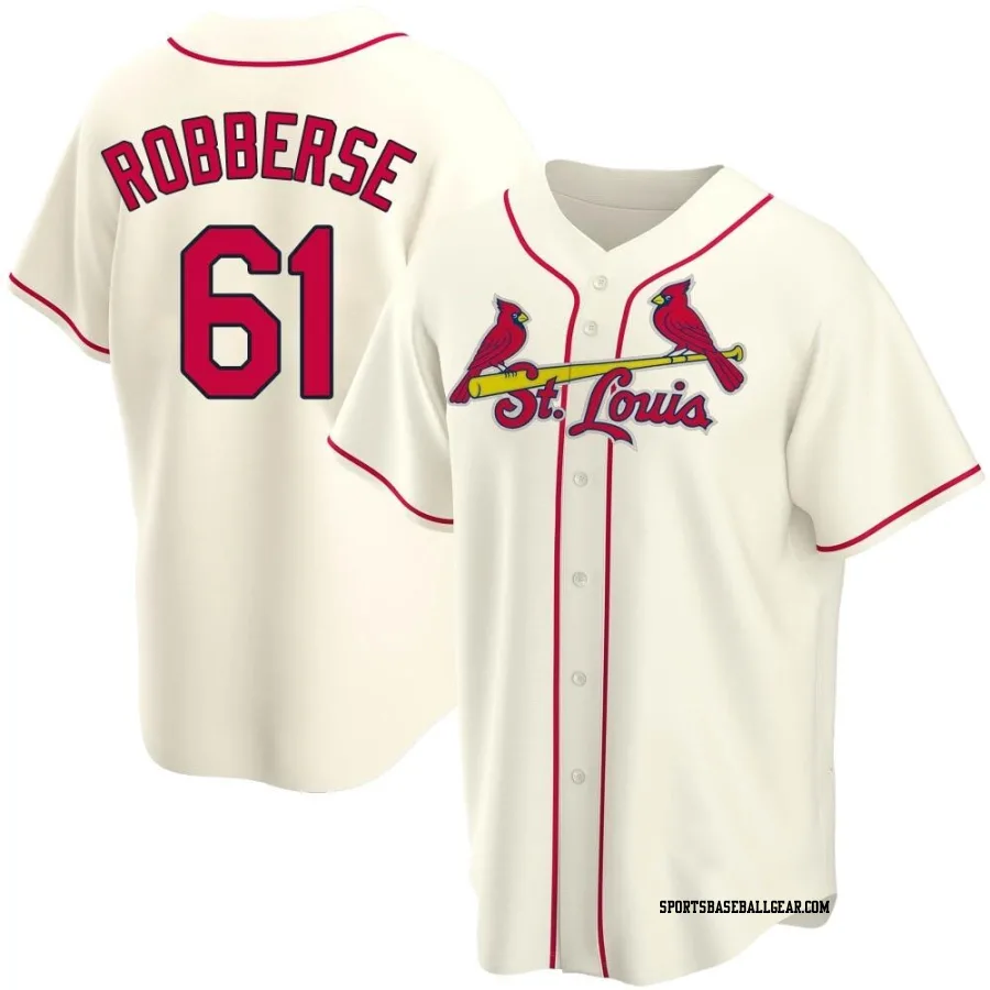 Sem Robberse Youth St. Louis Cardinals Cream Replica Alternate Jersey