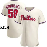 Seranthony Dominguez Men's Philadelphia Phillies Cream Authentic Alternate Jersey