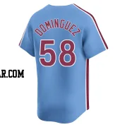 Seranthony Dominguez Men's Philadelphia Phillies Light Blue Limited Alternate Jersey