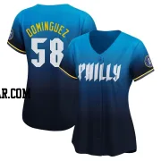 Seranthony Dominguez Women's Philadelphia Phillies Blue Limited 2024 City Connect Jersey