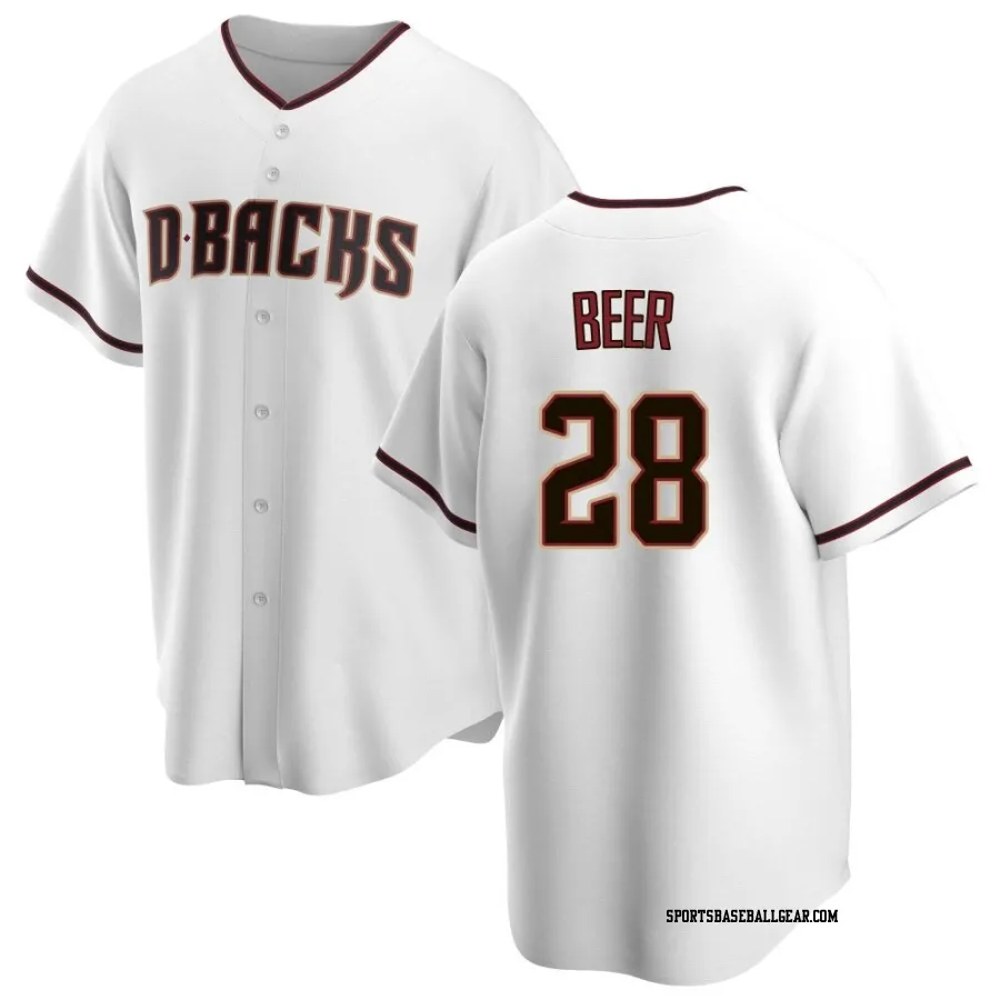 Seth Beer Men's Arizona Diamondbacks White Replica Home Jersey