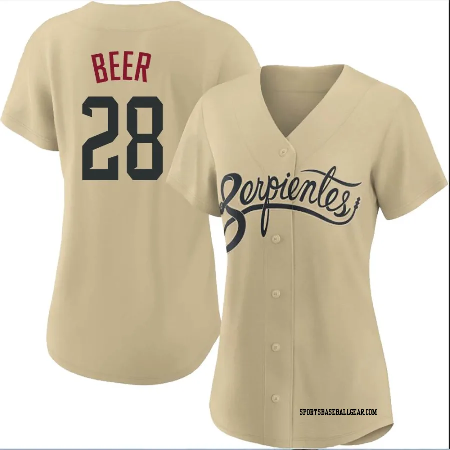 Seth Beer Women's Arizona Diamondbacks Gold Authentic 2021 City Connect Cool Base Jersey