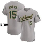 Seth Brown Men's Oakland Athletics Gray Elite Road Jersey