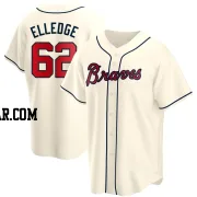 Seth Elledge Men's Atlanta Braves Cream Replica Alternate Jersey