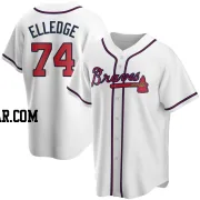 Seth Elledge Men's Atlanta Braves White Replica Home Jersey