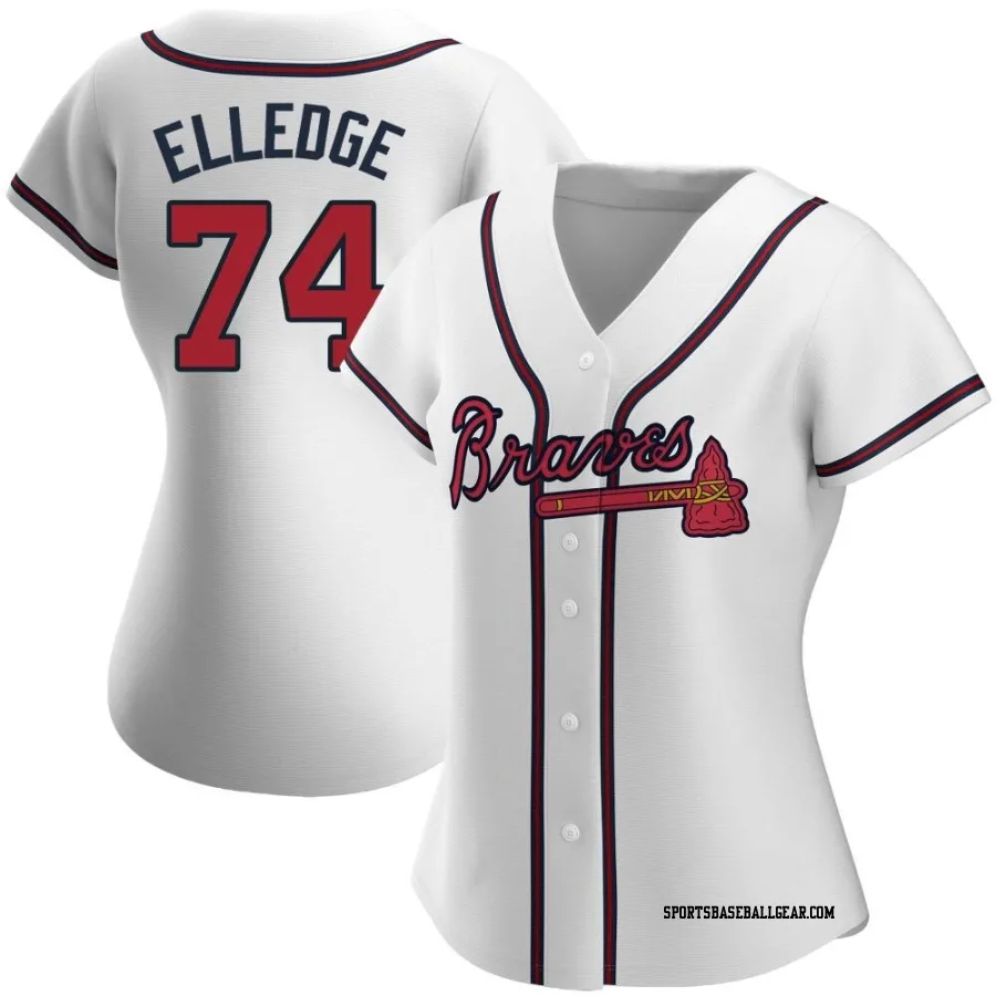 Seth Elledge Women's Atlanta Braves White Authentic Home Jersey