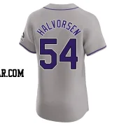 Seth Halvorsen Men's Colorado Rockies Gray Elite Road Jersey