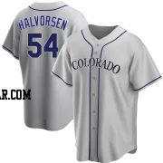 Seth Halvorsen Men's Colorado Rockies Gray Replica Road Jersey