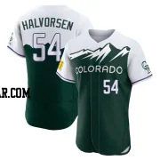 Seth Halvorsen Men's Colorado Rockies Green Authentic 2022 City Connect Jersey