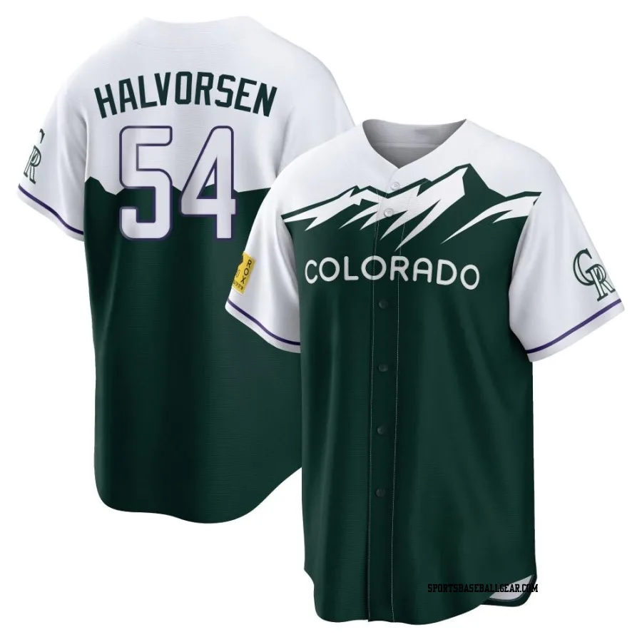 Seth Halvorsen Men's Colorado Rockies Green Replica 2022 City Connect Jersey