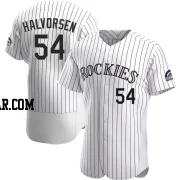 Seth Halvorsen Men's Colorado Rockies White Authentic Home Jersey