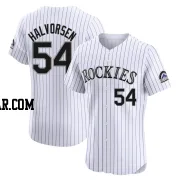 Seth Halvorsen Men's Colorado Rockies White Elite Home Jersey