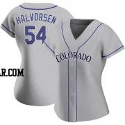 Seth Halvorsen Women's Colorado Rockies Gray Authentic Road Jersey