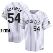 Seth Halvorsen Youth Colorado Rockies White Limited Home Jersey