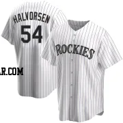 Seth Halvorsen Youth Colorado Rockies White Replica Home Jersey