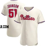 Seth Johnson Men's Philadelphia Phillies Cream Authentic Alternate Jersey