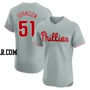 Seth Johnson Men's Philadelphia Phillies Gray Elite Road Jersey