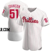 Seth Johnson Men's Philadelphia Phillies White Authentic Home Jersey