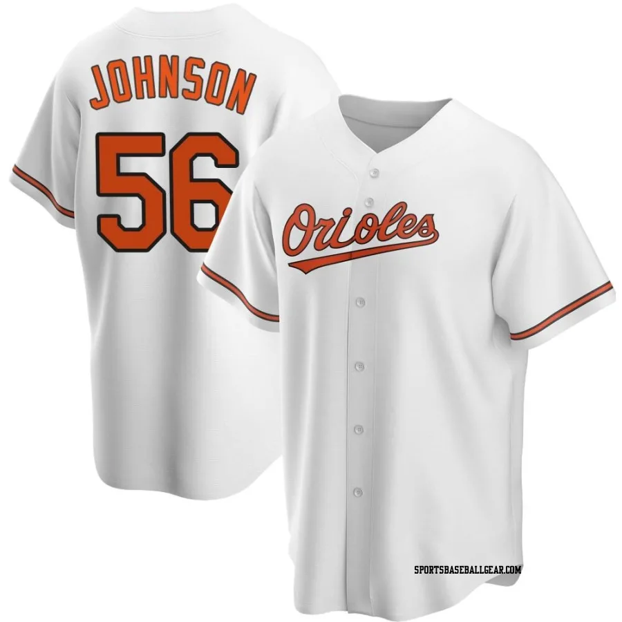 Seth Johnson Youth Baltimore Orioles White Replica Home Jersey