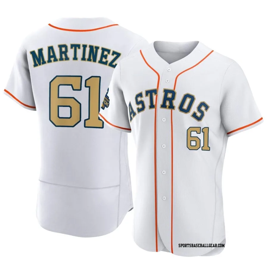 Seth Martinez Men's Houston Astros Gold Authentic White 2023 Collection Jersey