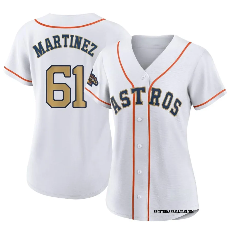 Seth Martinez Women's Houston Astros Gold Authentic White 2023 Collection Jersey