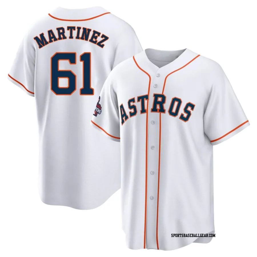 Seth Martinez Youth Houston Astros White Replica 2022 World Series Champions Home Jersey