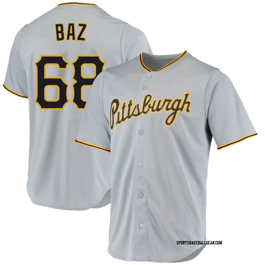 Shane Baz Men's Pittsburgh Pirates Gray Replica Road Jersey