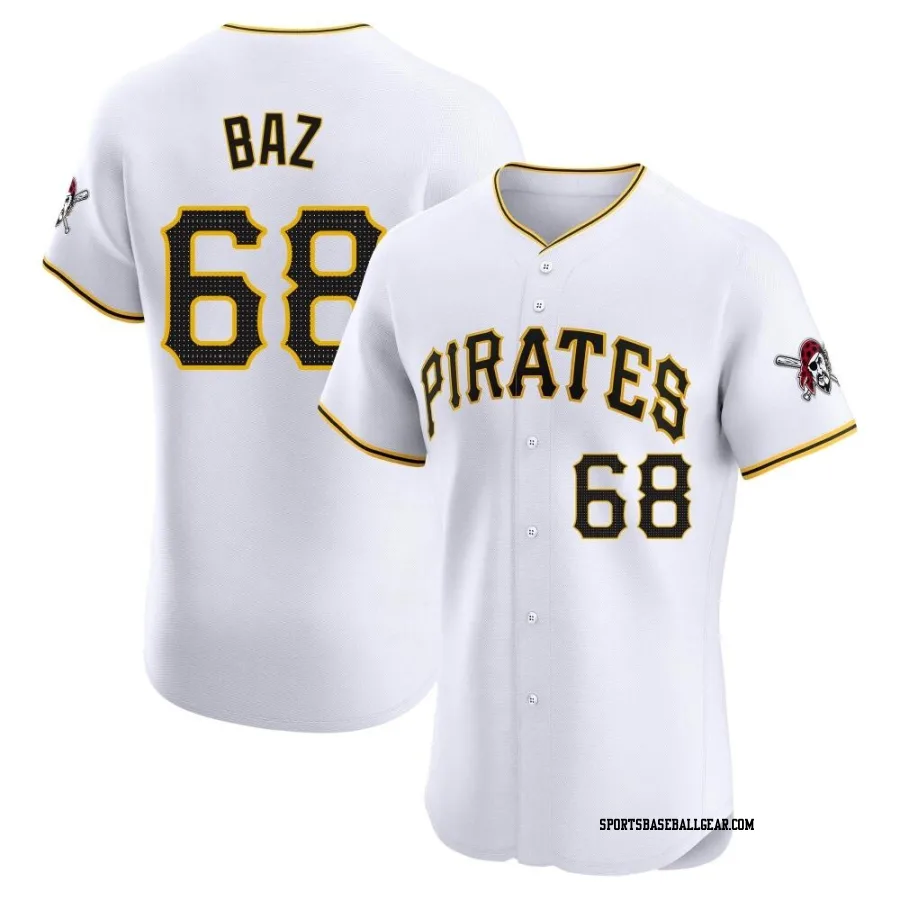 Shane Baz Men's Pittsburgh Pirates White Elite Home Jersey