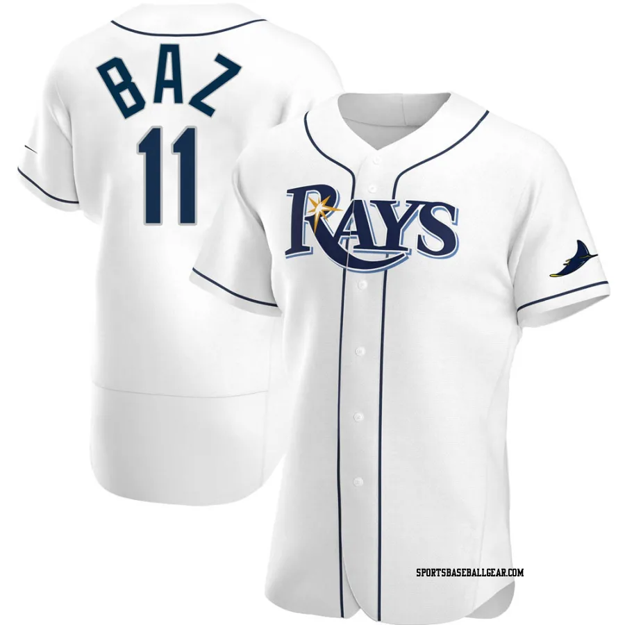 Shane Baz Men's Tampa Bay Rays White Authentic Home Jersey