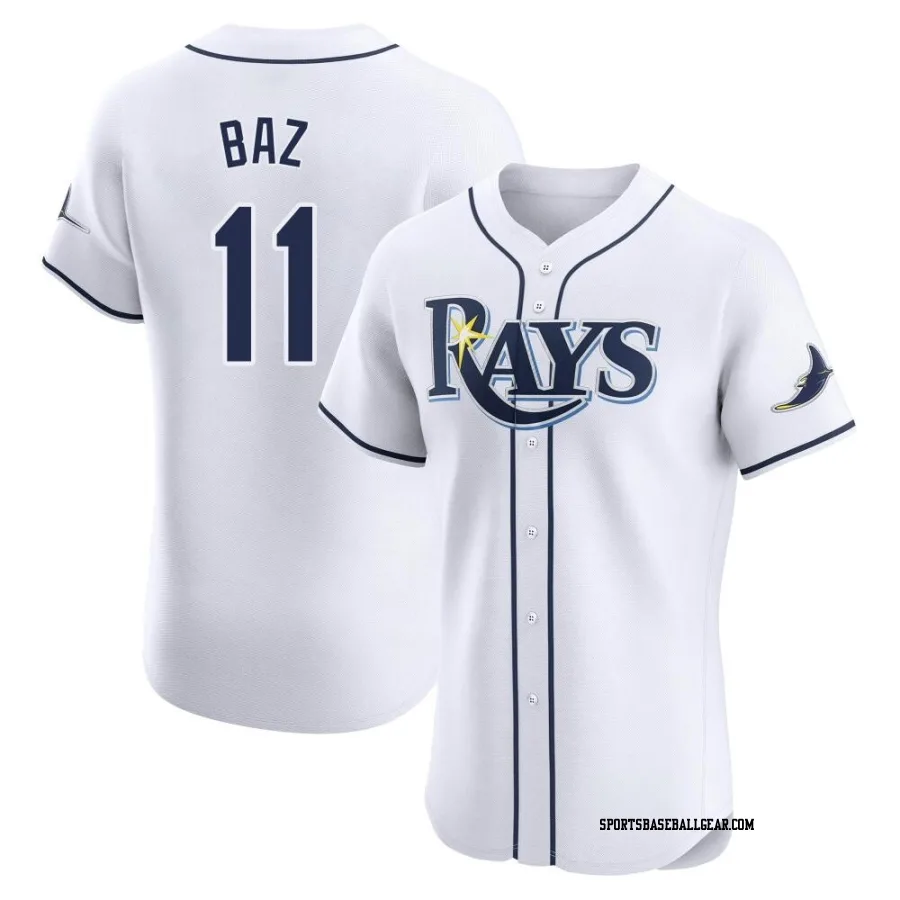 Shane Baz Men's Tampa Bay Rays White Elite Home Jersey